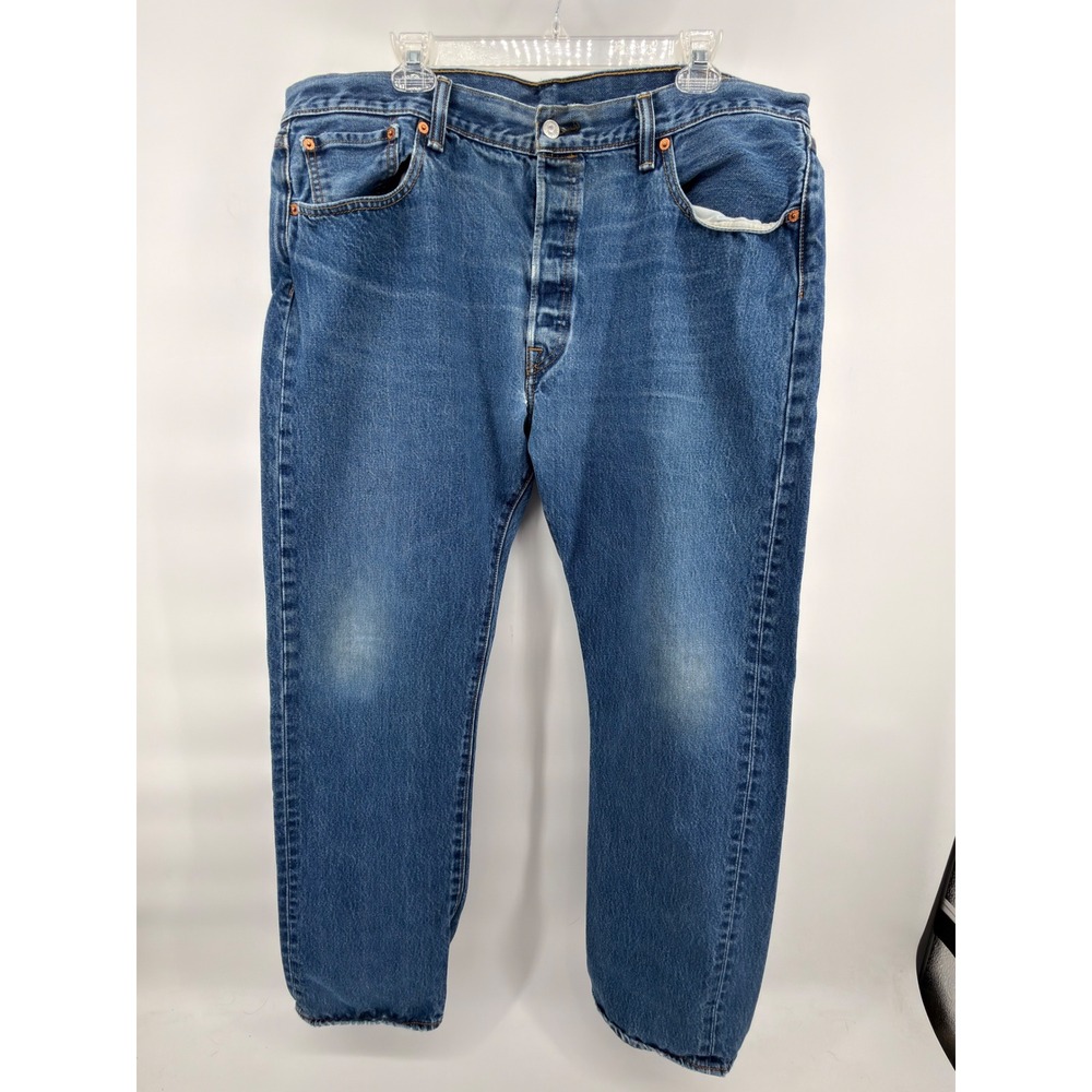 Levi's 501 Original Fit Jeans Mens 40x32 Medium‎ Wash Button Fly Denim